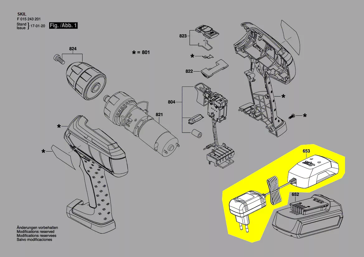 chargeur de batterie réf. 2610Z08491 Skil